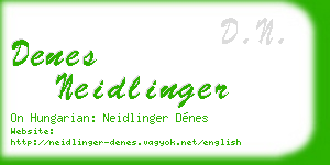denes neidlinger business card